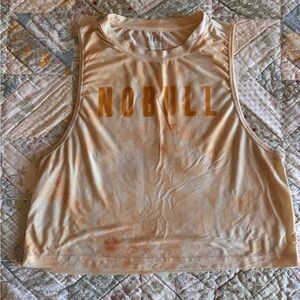 NOBULL Orange Sleeveless Crop Muscle Tee
